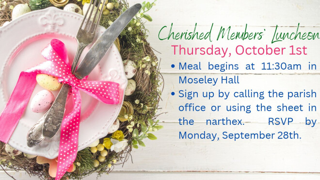October Cherished Member Luncheon