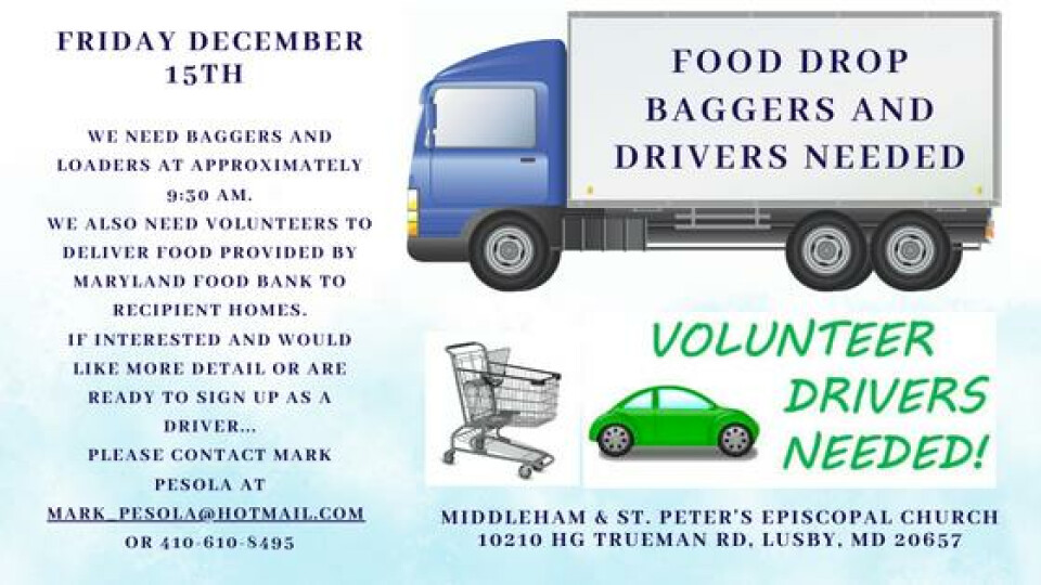 FOOD DISTRIBUTION BAGGERS & DRIVERS NEEDED
