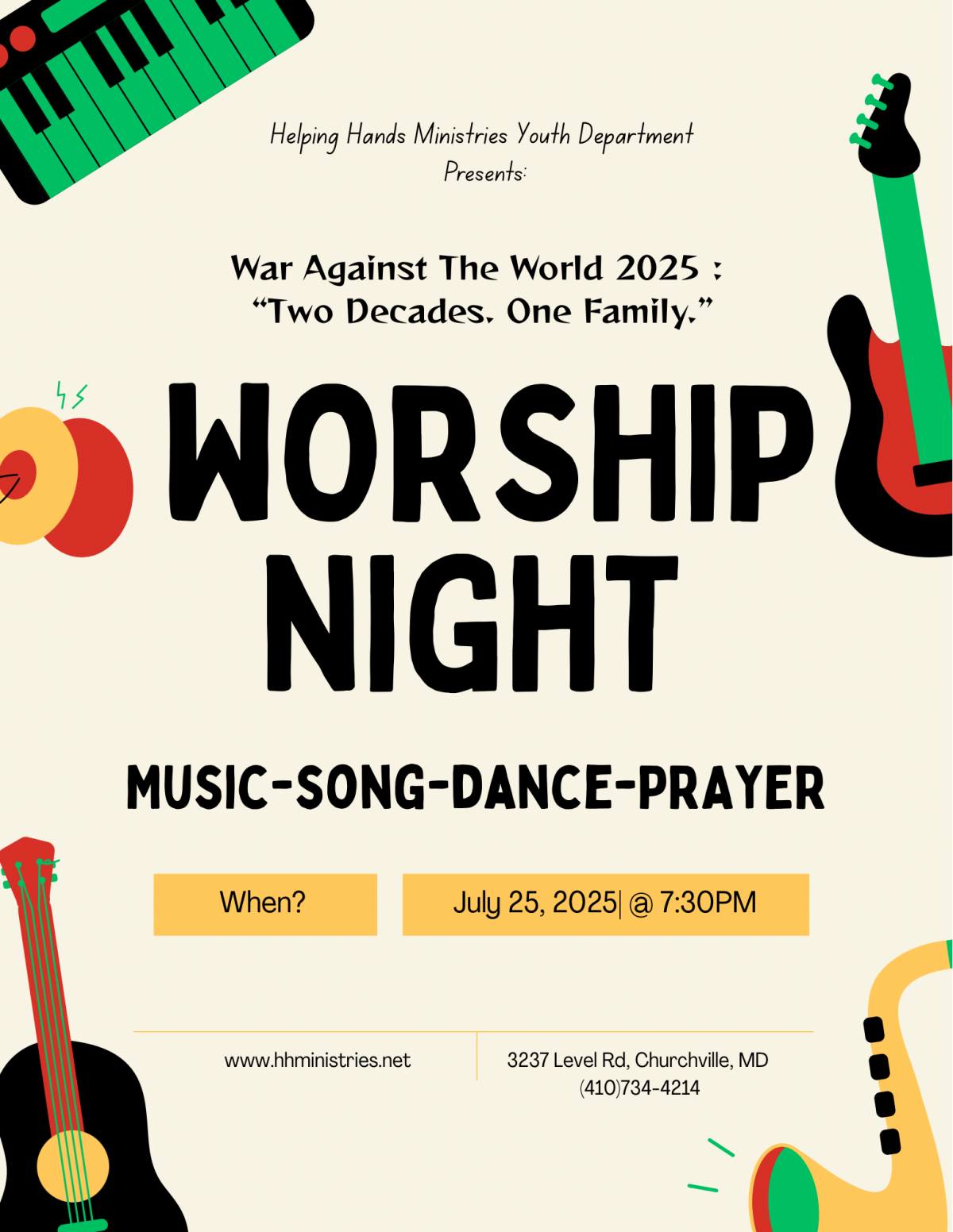 HELPING HANDS MINISTRIES WAR AGAINST THE WORLD YOUTH CONFERENCE: TWO DECADES. ONE FAMILY.