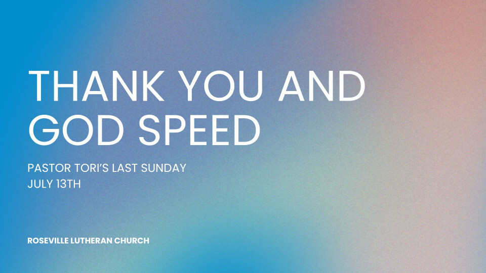 Pastor Tori's Final Sunday Service