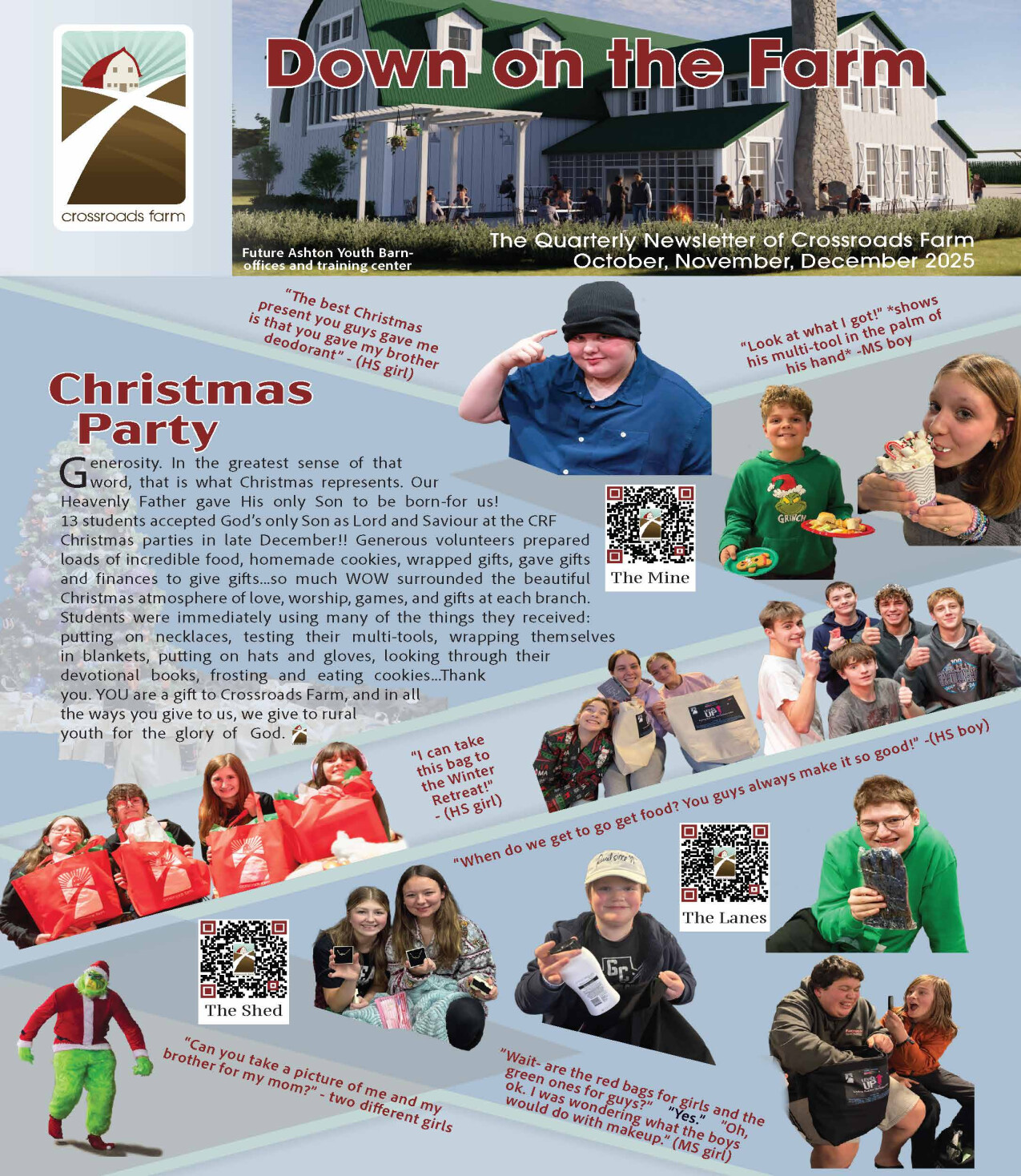 Down On The Farm: The Quarterly Newsletter of Crossroads Farm (v.105)