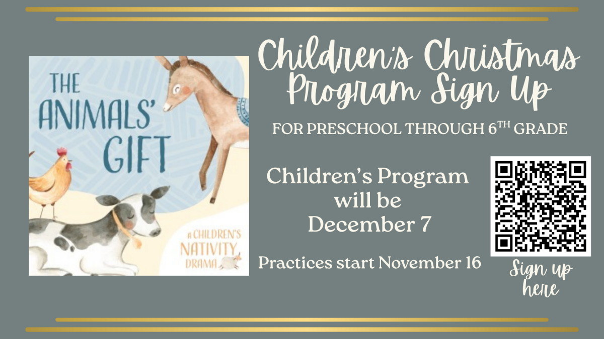 Children's Christmas Program Rehearsals Start
