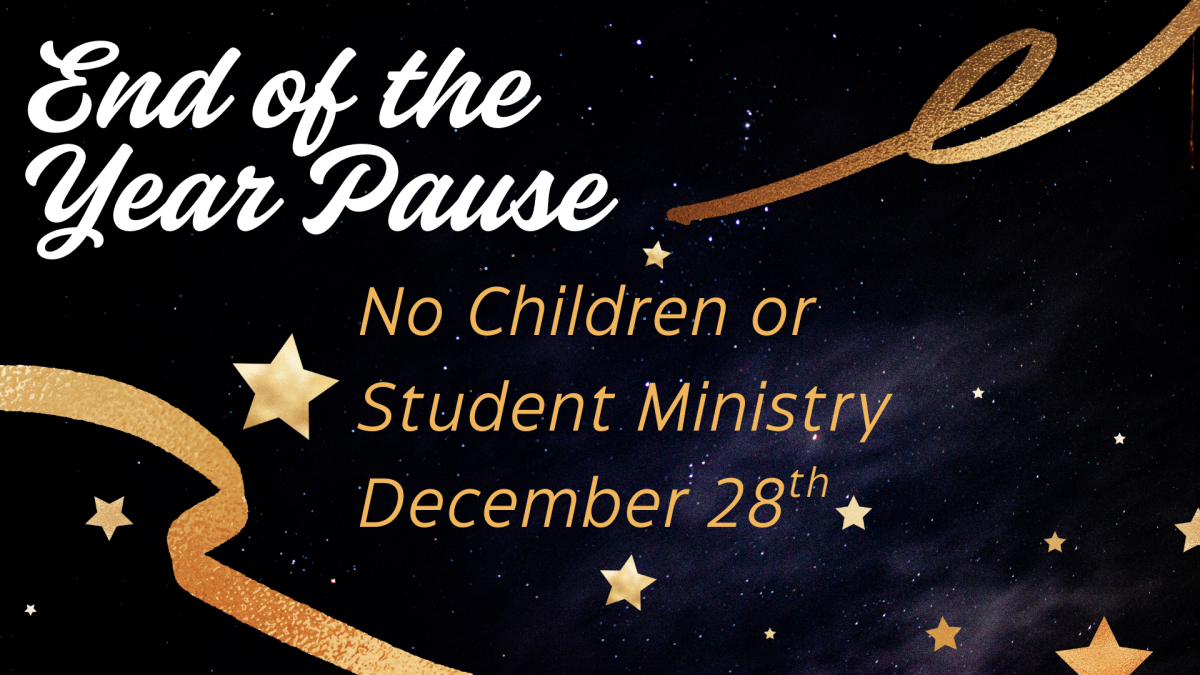 Children & Student Ministry on Pause 