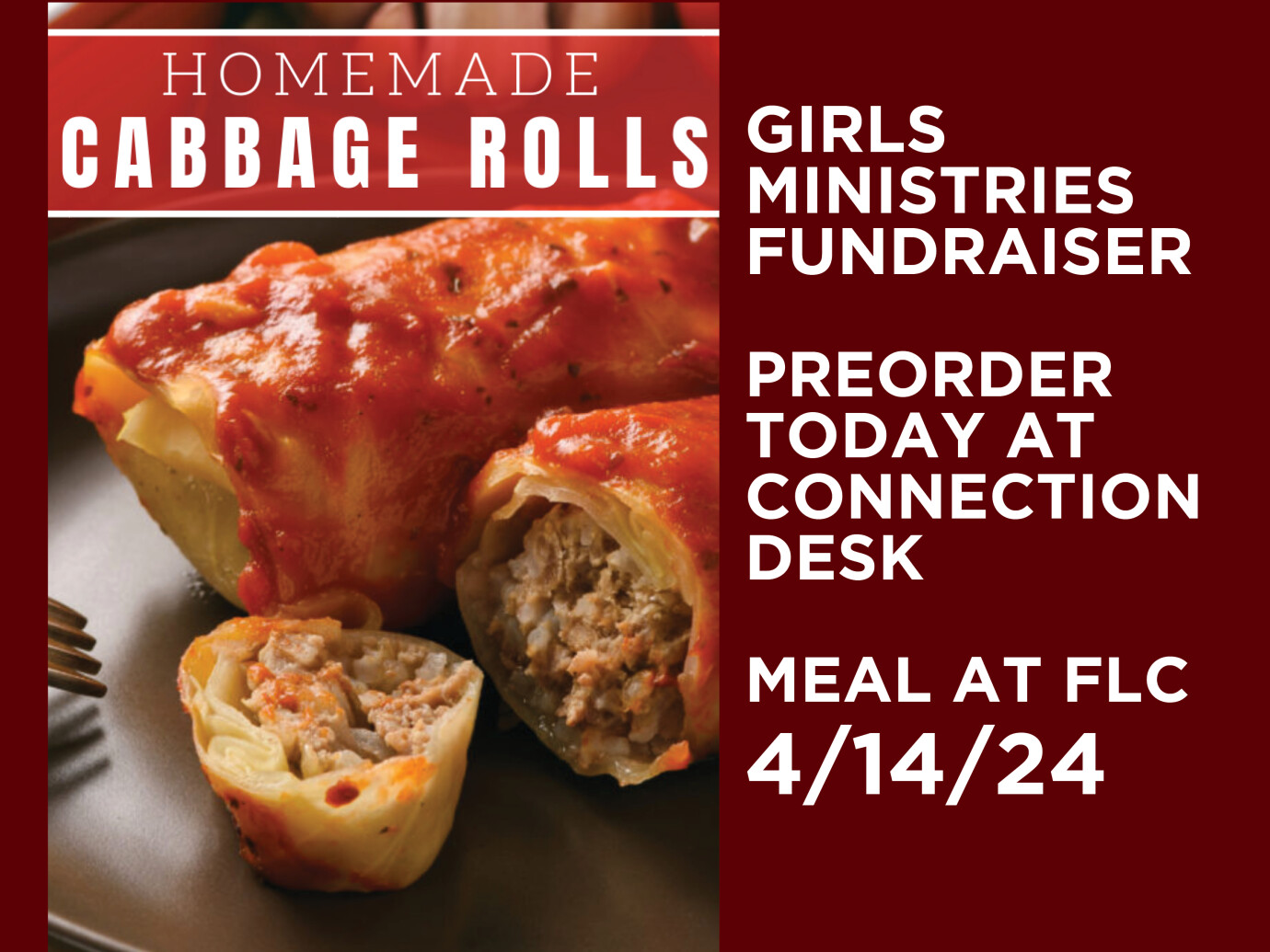 Girls Ministries Cabbage Roll Dinner 