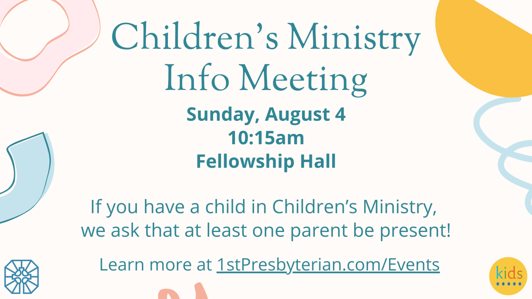 Children's Ministry Information Meeting