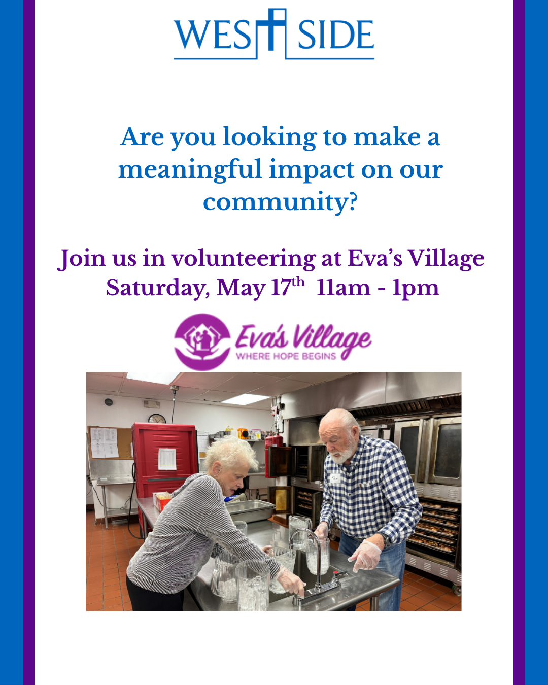 Eva's Village Volunteer Opportunity
