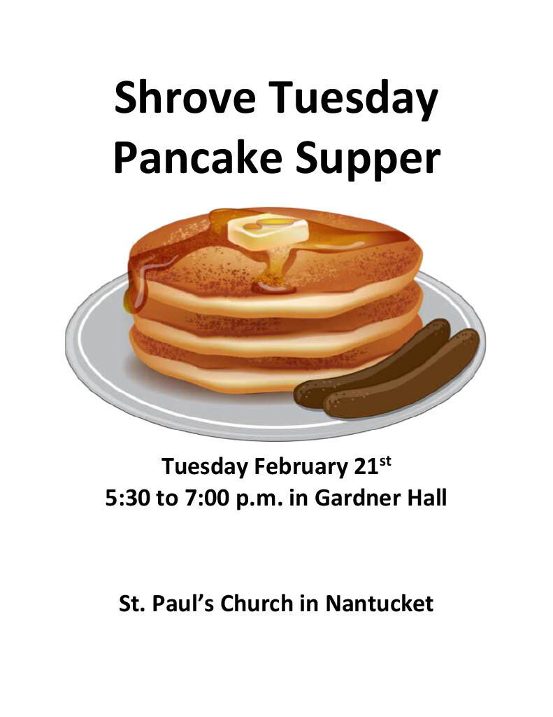 5:30pm Shrove Pancake Dinner
