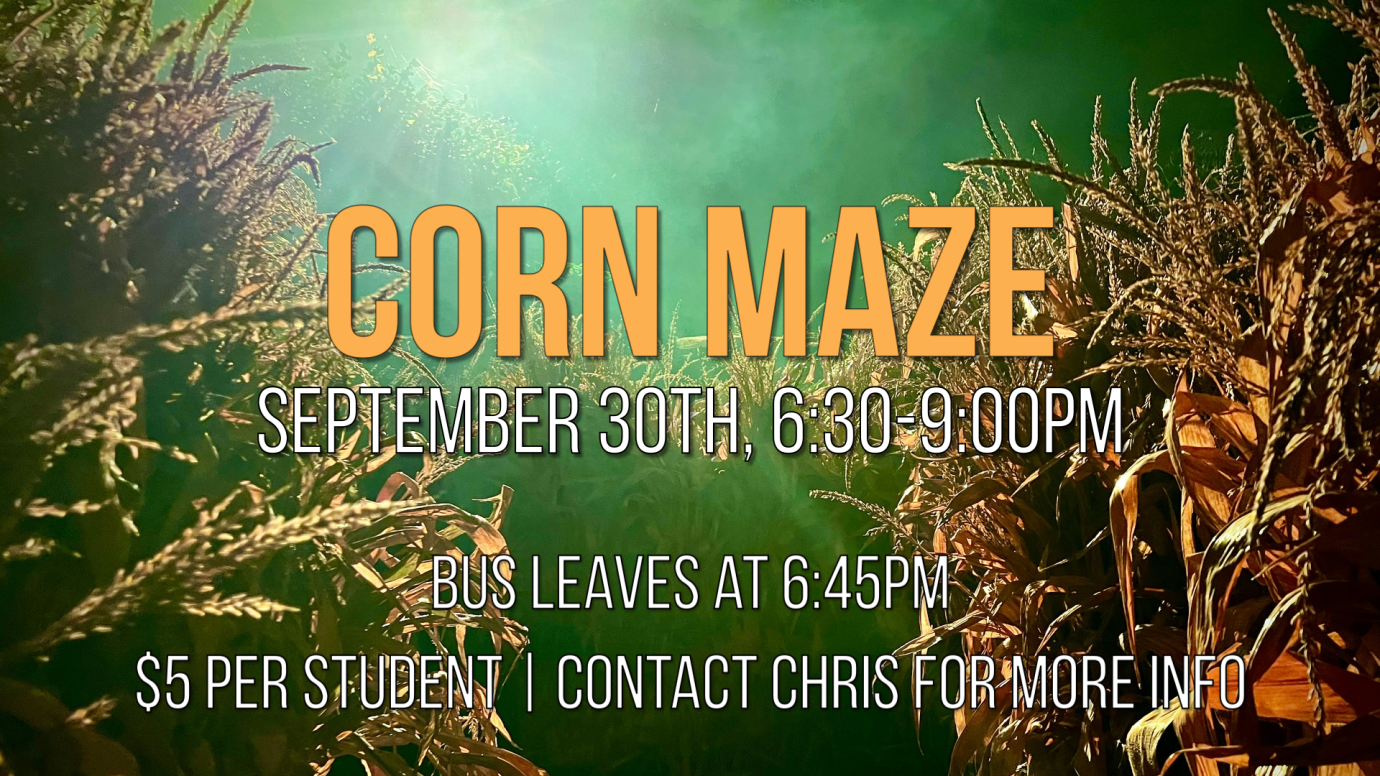 Youth Group at the County Corn Maze