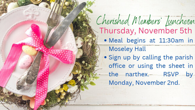 November Cherished Member Luncheon