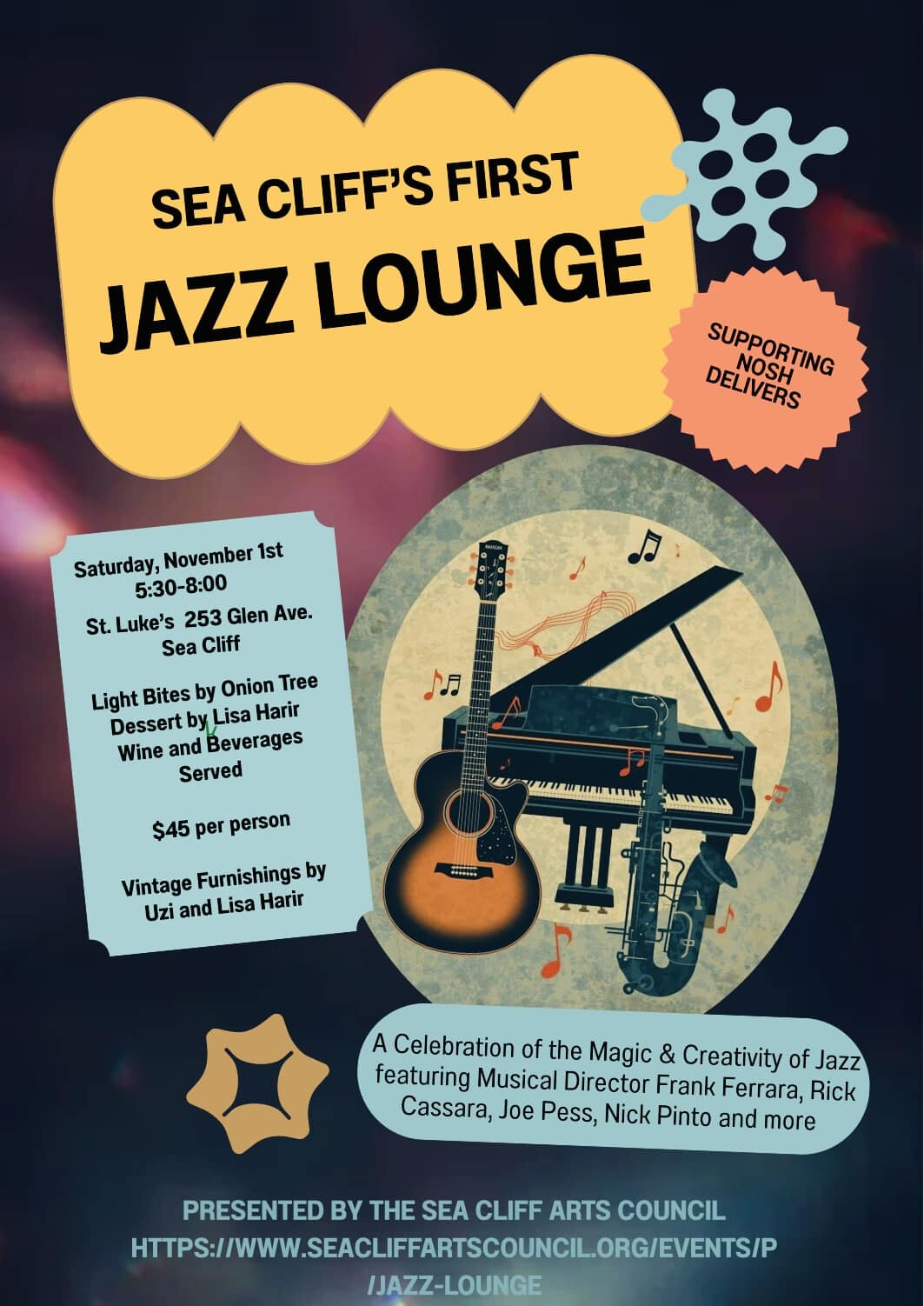 Sea Cliff Arts Center and Nosh present: Jazz Lounge