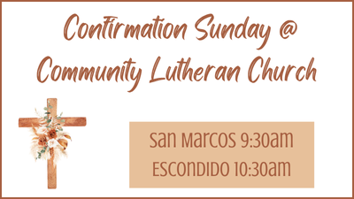 Confirmation Sunday