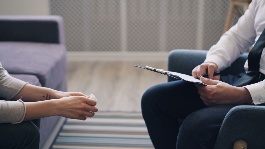 Counselor meeting with a client
