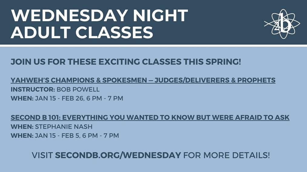 Wednesday Evening Classes