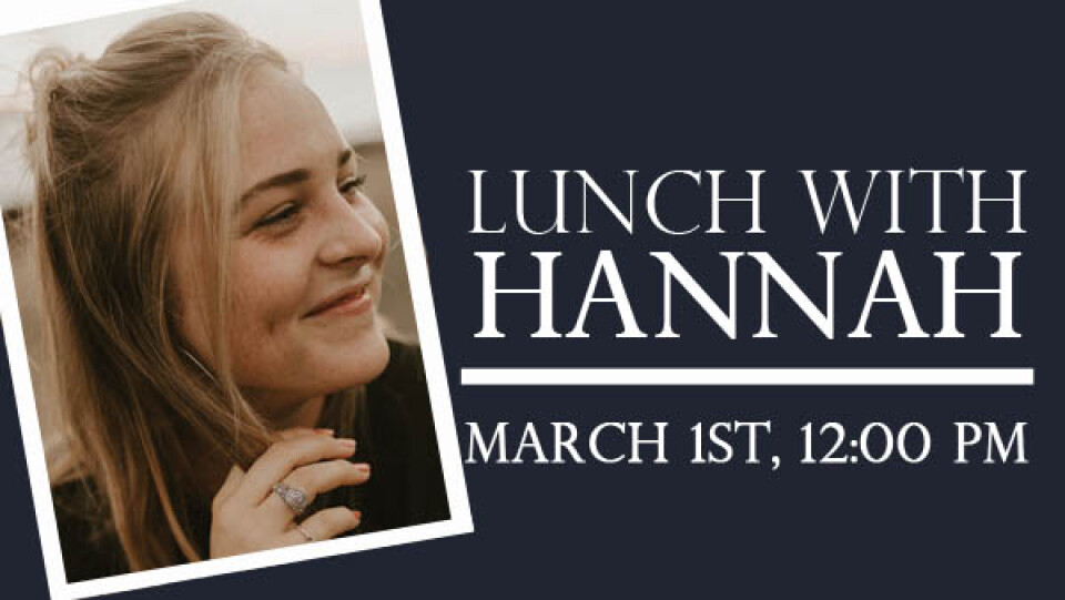 Lunch with Hannah