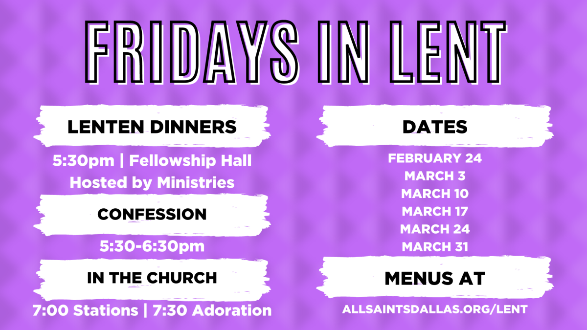 Fridays in Lent: Dinner & Prayer
