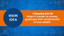 1 Timothy 6:6-10