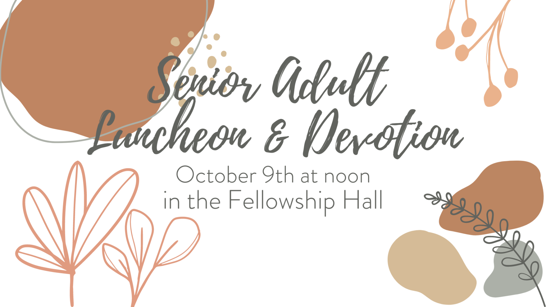 Senior Adult Luncheon and Devotion 