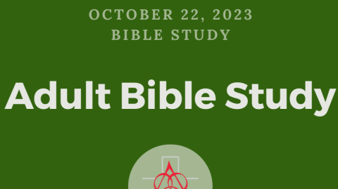 Adult Bible Study, Twenty-first Sunday after Pentecost