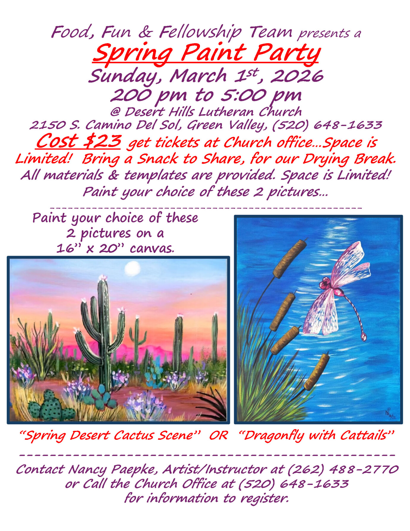 2 PM Spring Paint Party