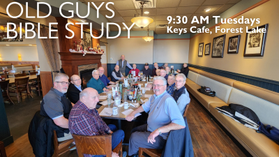 9:30 am Old Guys Bible Study