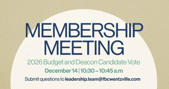 Membership Meeting Budget vote 2026