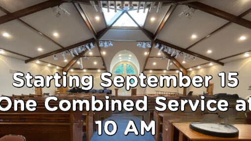 A Note from Pastor Bruce about New Service Time