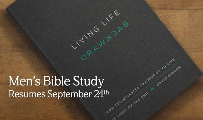 Men's Bible Study Resumes September 24th
