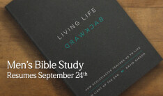 Men's Bible Study Resumes September 24th