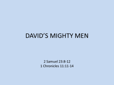 David's Mighty Men