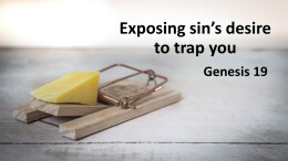 Sermon 26 Genesis 19 Exposing sin’s desire to trap you