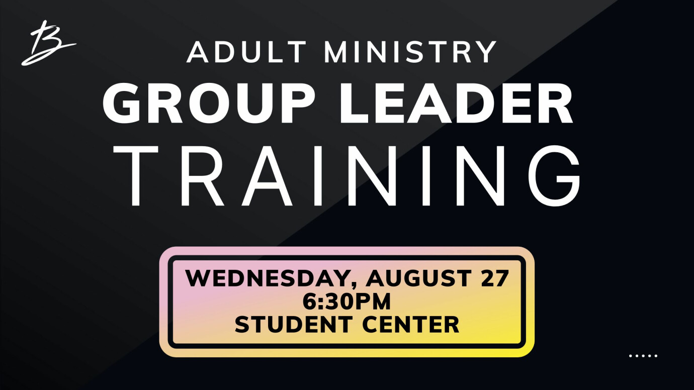 Adult Group Leader Training