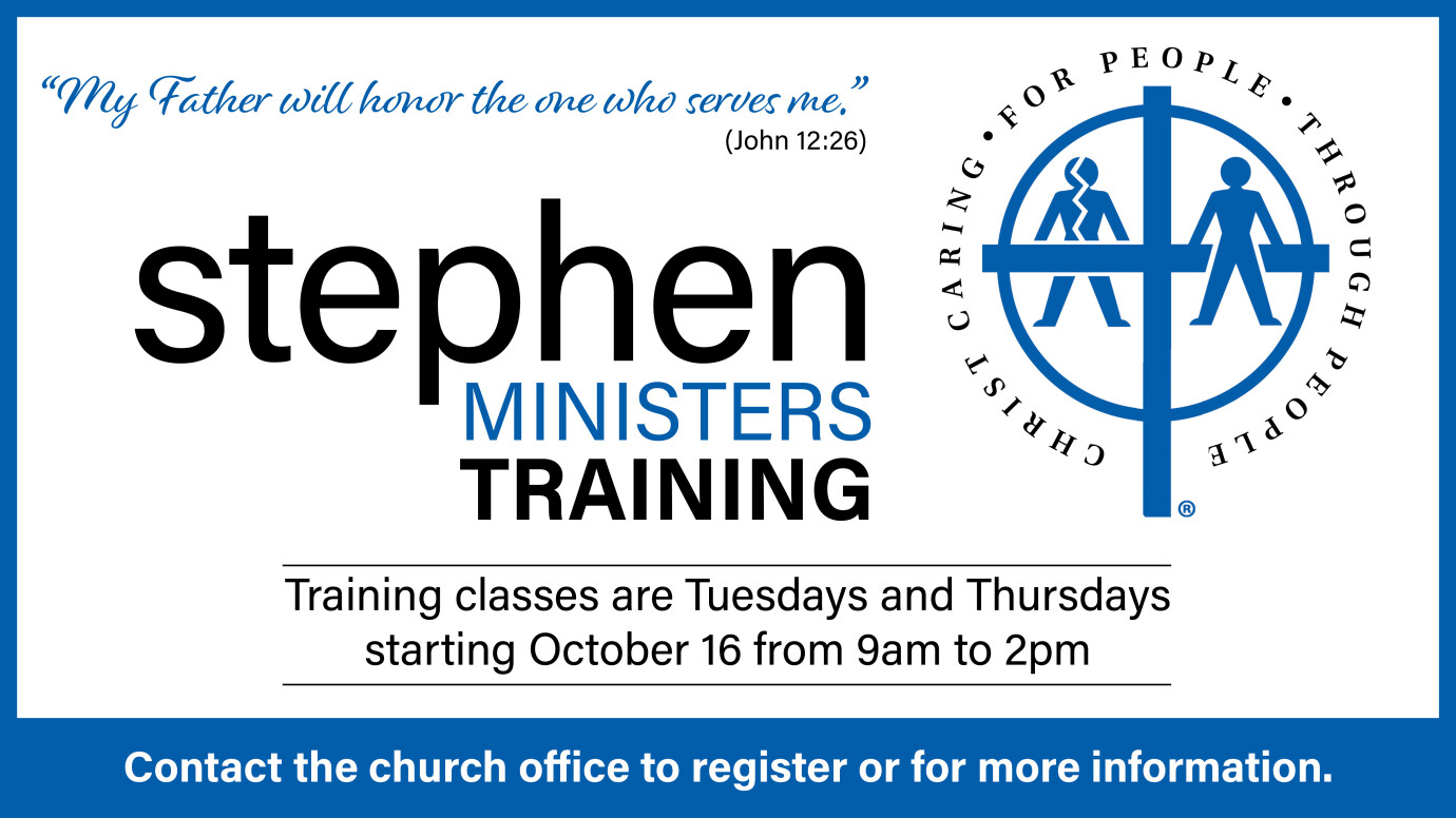 9 AM Stephen Ministry Training