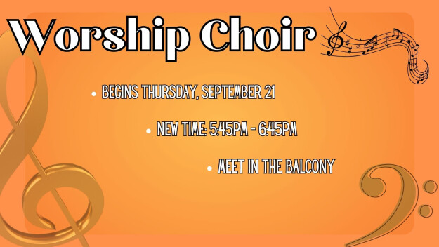 Worship Choir Starts Sept 21