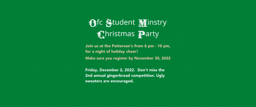 Student Ministry Christmas Party 2022