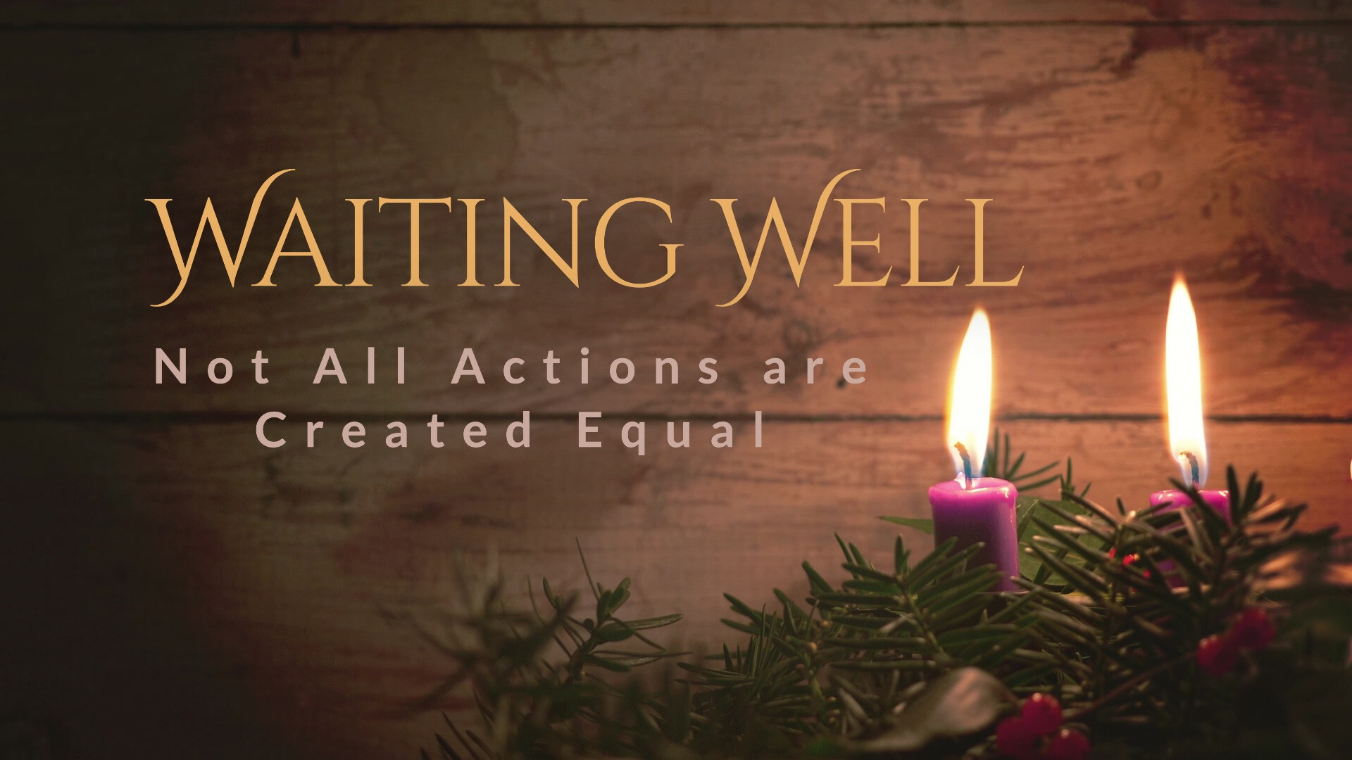 Waiting Well: Not All Actions are Created Equal