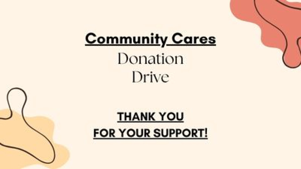 Community Cares Donation Drive