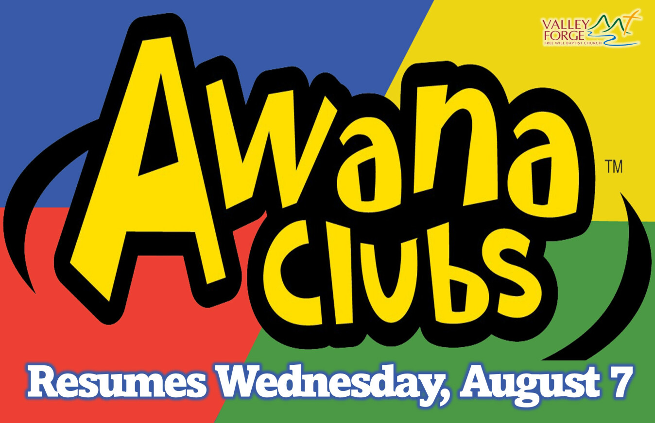 Awana Clubs Resume August 7 at 6:30pm