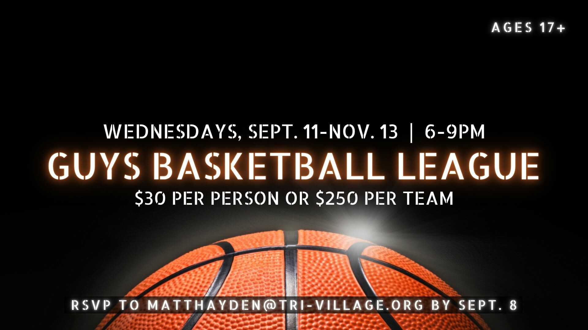 Guys Basketball League Registration Deadline