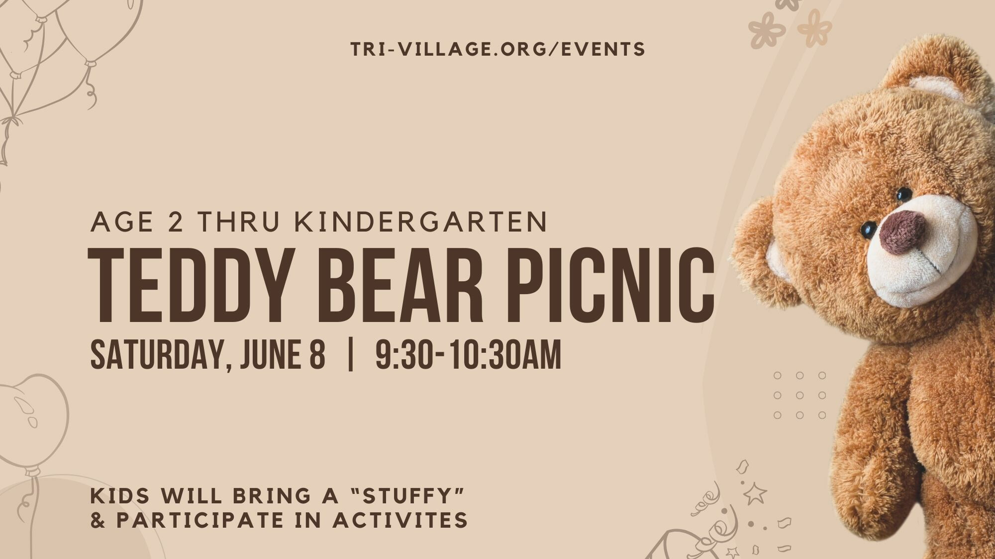 Teddy Bear Picnic (Age 2 thru Kindergarten)