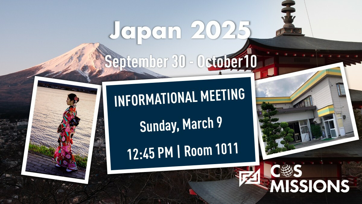 Japan Mission Trip Info Meeting