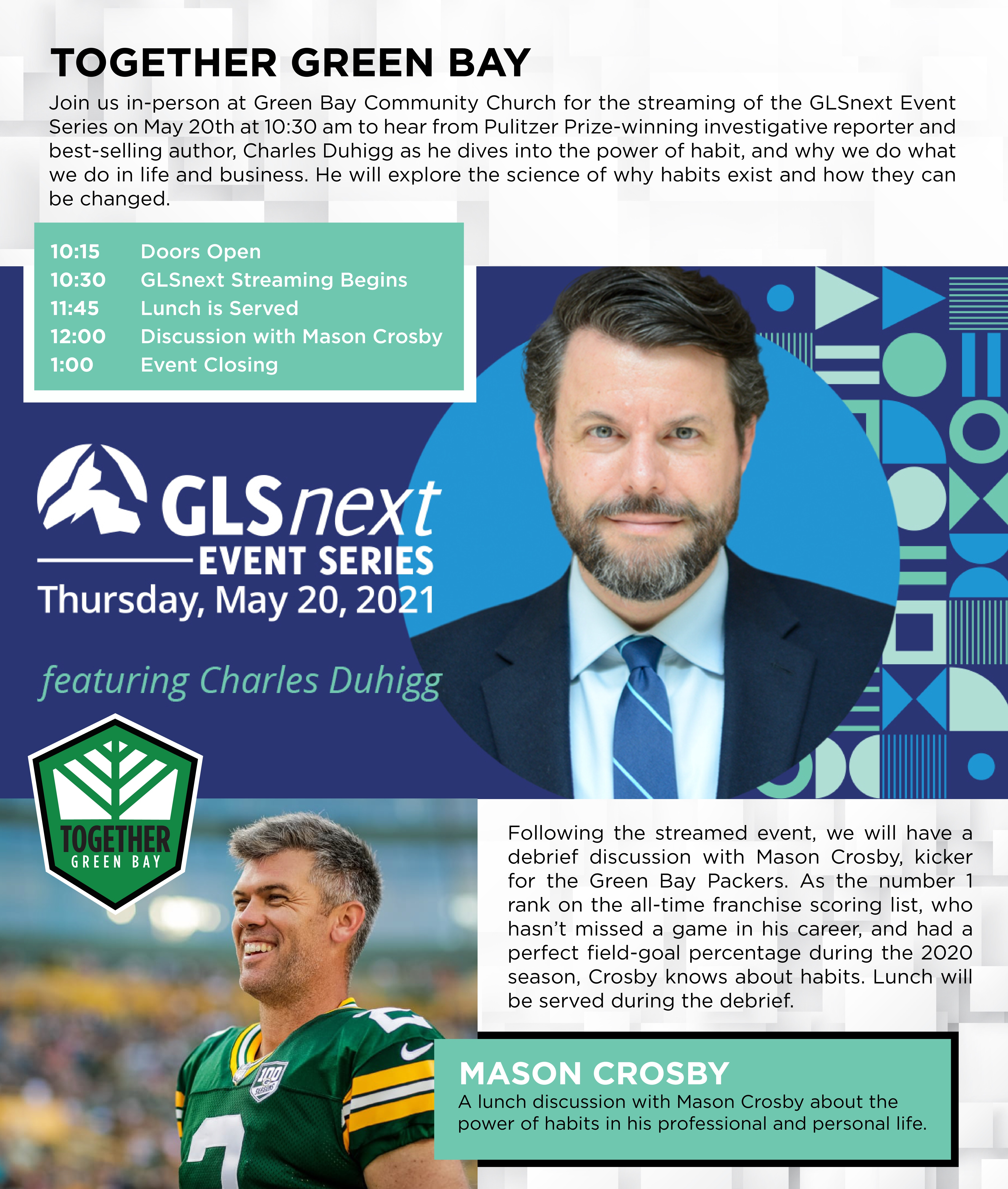 GLSnext featuring Charles Duhigg and Mason Crosby