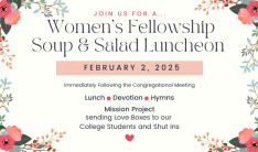 Women's Ministry Soup and Salad Luncheon - Feb 2 2025 12:00 PM