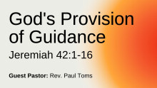 God's Provision of Guidance