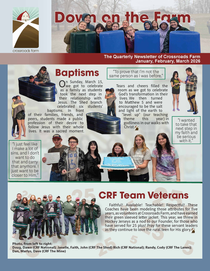 Down On The Farm: The Quarterly Newsletter of Crossroads Farm (v.106)