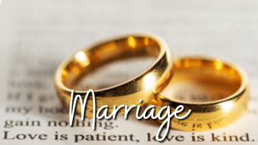 Marriage. Wedding rings on Bible