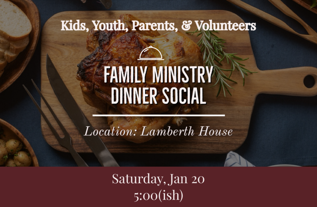 Family Ministry Dinner Social