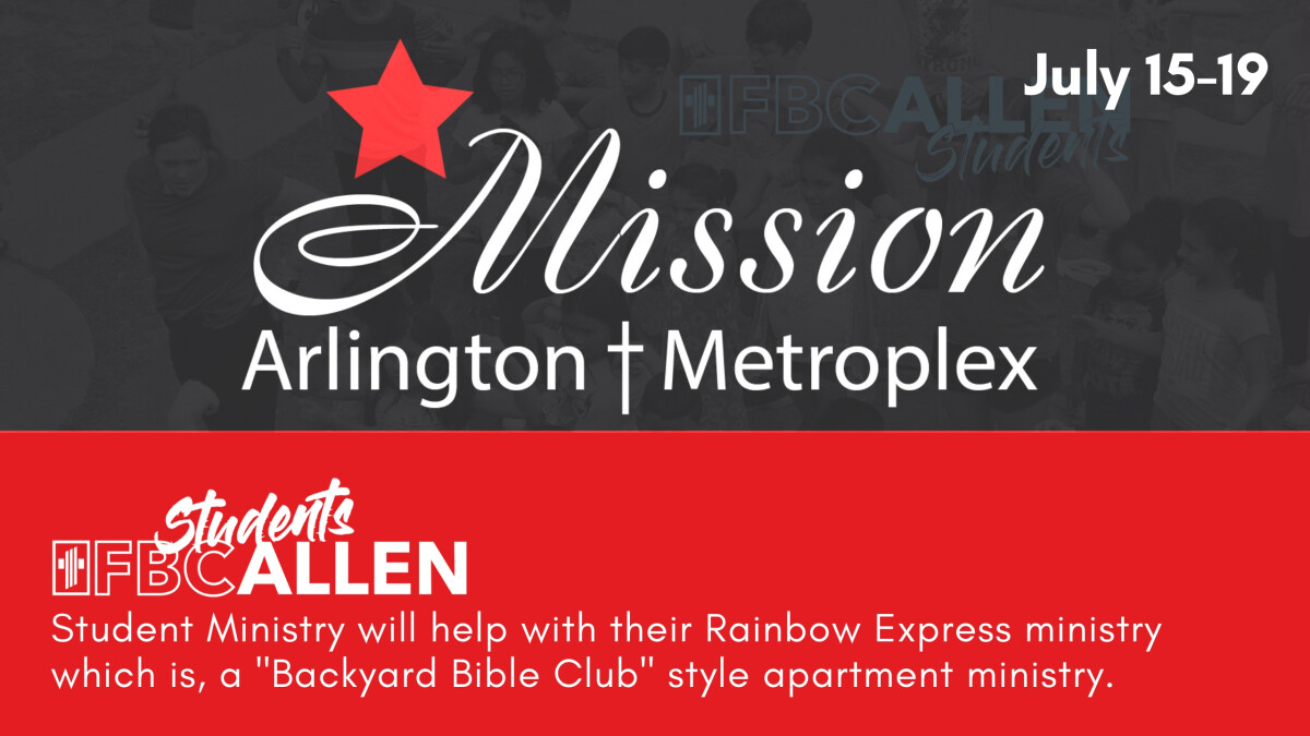 Student Ministry: Mission Arlington