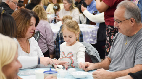 Grandparents and guests join preschoolers for tea