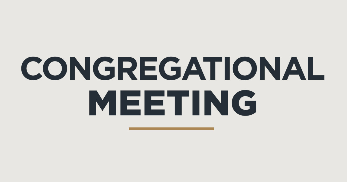 Congregational Meeting | Constance Free Church