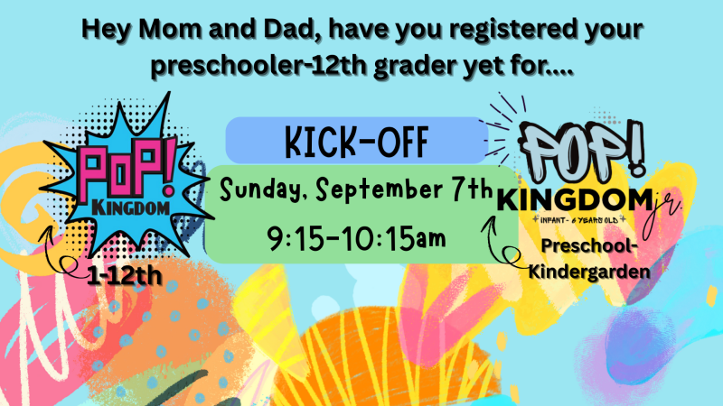 POP!Kingdom Sunday School Kick Off